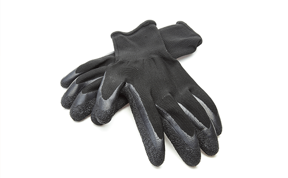 写真:黒い作業用手袋